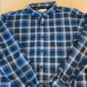 Long sleeve checked cotton shirt